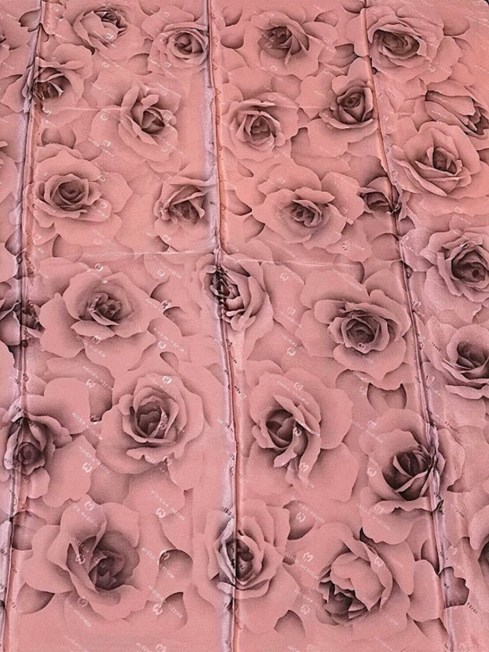 Rare Vintage Mila Schön 32-Inch Silk Jacquard Foulard - Hand Rolled Hem - READ